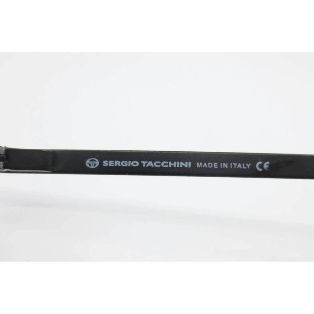 Sergio Tacchini S.T.1066-S T803 Black Oval Double Bridge Sunglasses Italy Large